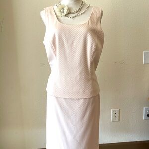 Tahari Ivory Pink Knee-Length 2pc Skirt Cocktail set